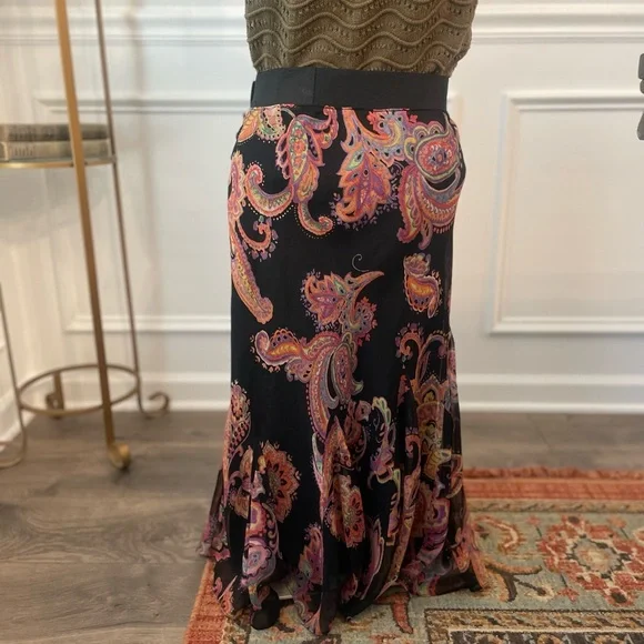 ✨Ralph Lauren Paisley A-Line Skirt - Picture 3 of 7